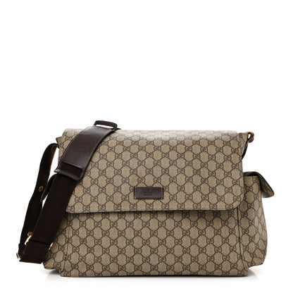 Gucci GG Plus Monogram Messenger Diaper Bag Dark Brown 3 of 16