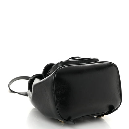 Chanel Glazed Aged Calfskin Quilted Small Duma Drawstring Backpack Black 4 of 11