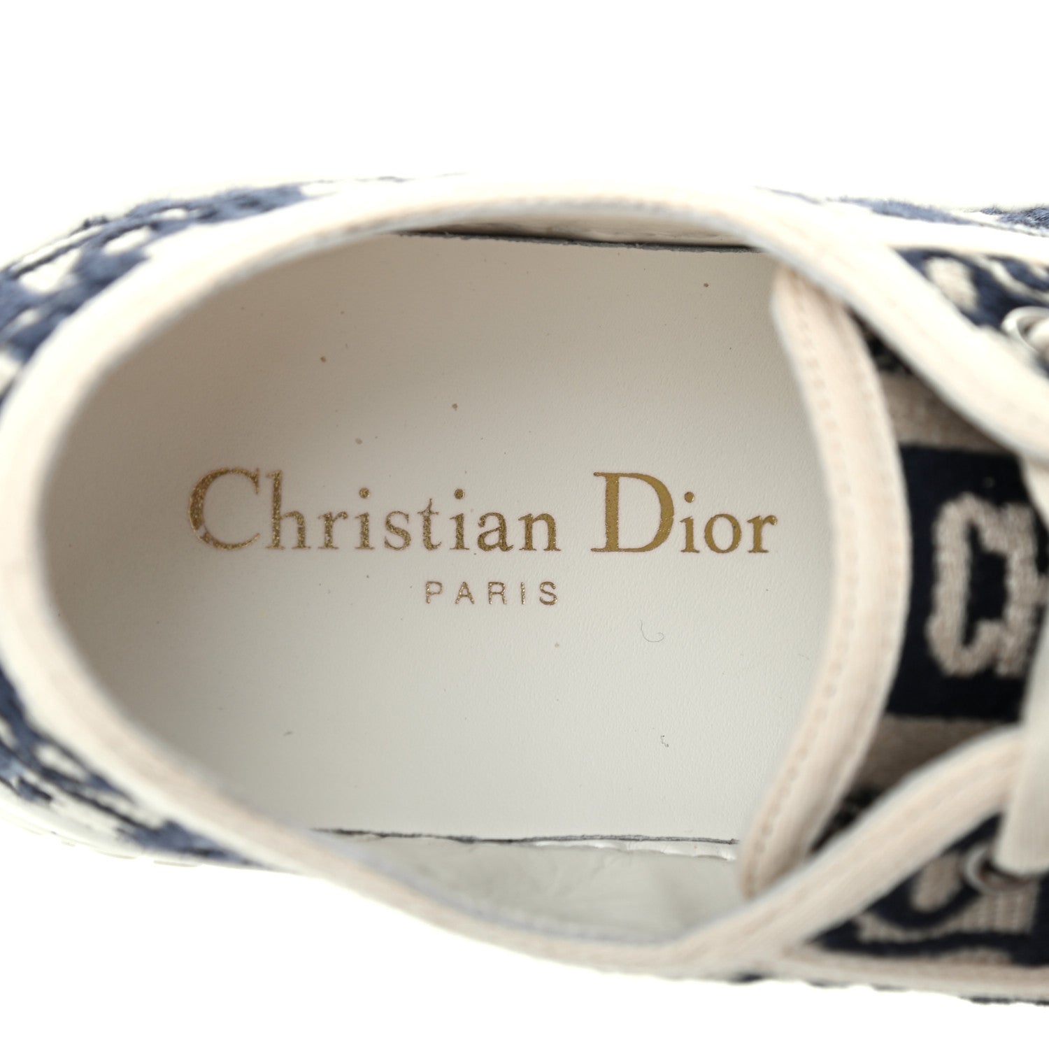 Christian Dior Canvas Oblique Walk'N'Dior Low Top Sneakers 35.5 Deep Blue 14 of 16