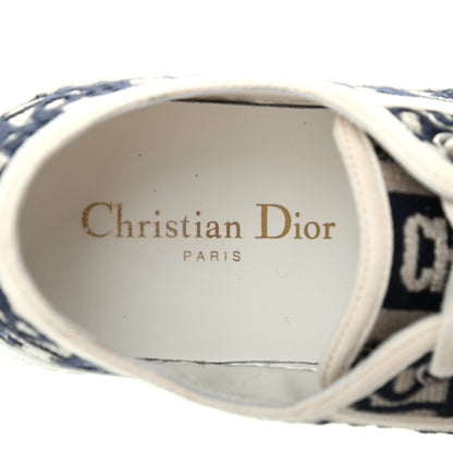 Christian Dior Canvas Oblique Walk'N'Dior Low Top Sneakers 35.5 Deep Blue 14 of 16