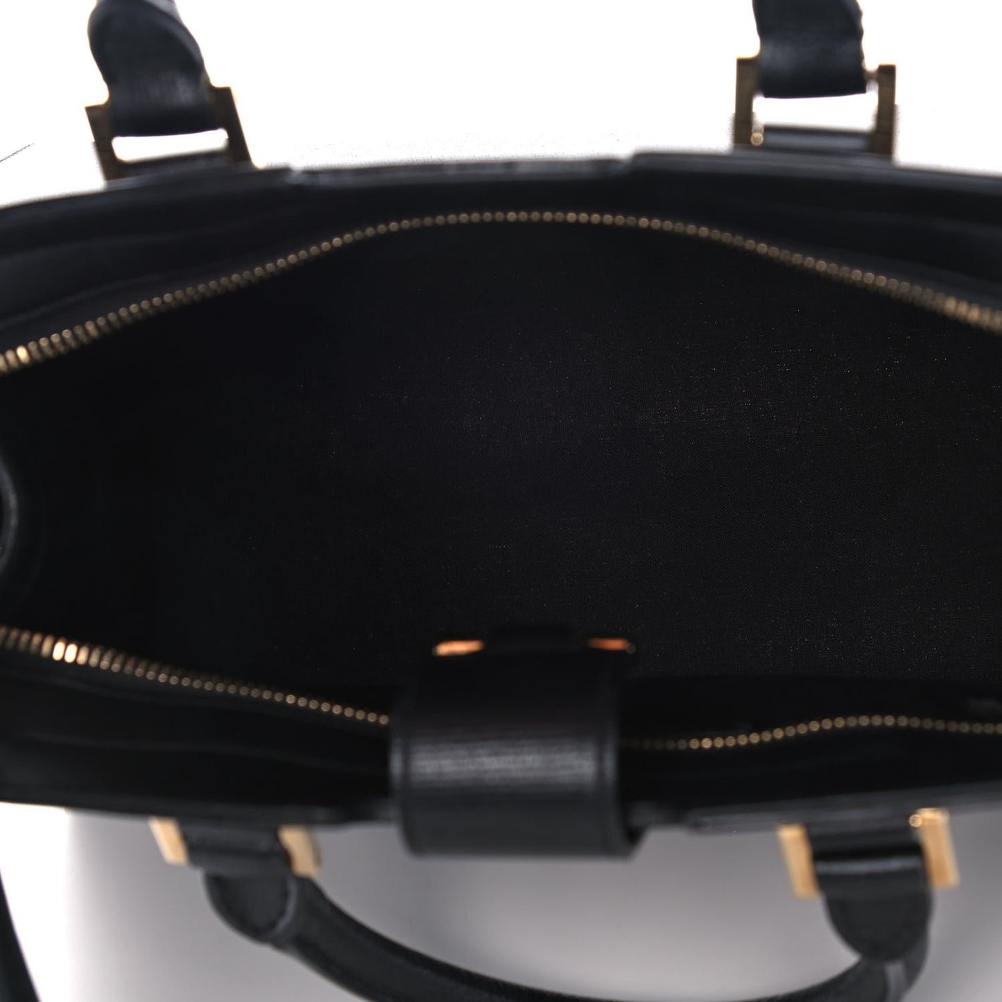 Textured Calfskin Medium Classic Y Cabas Black