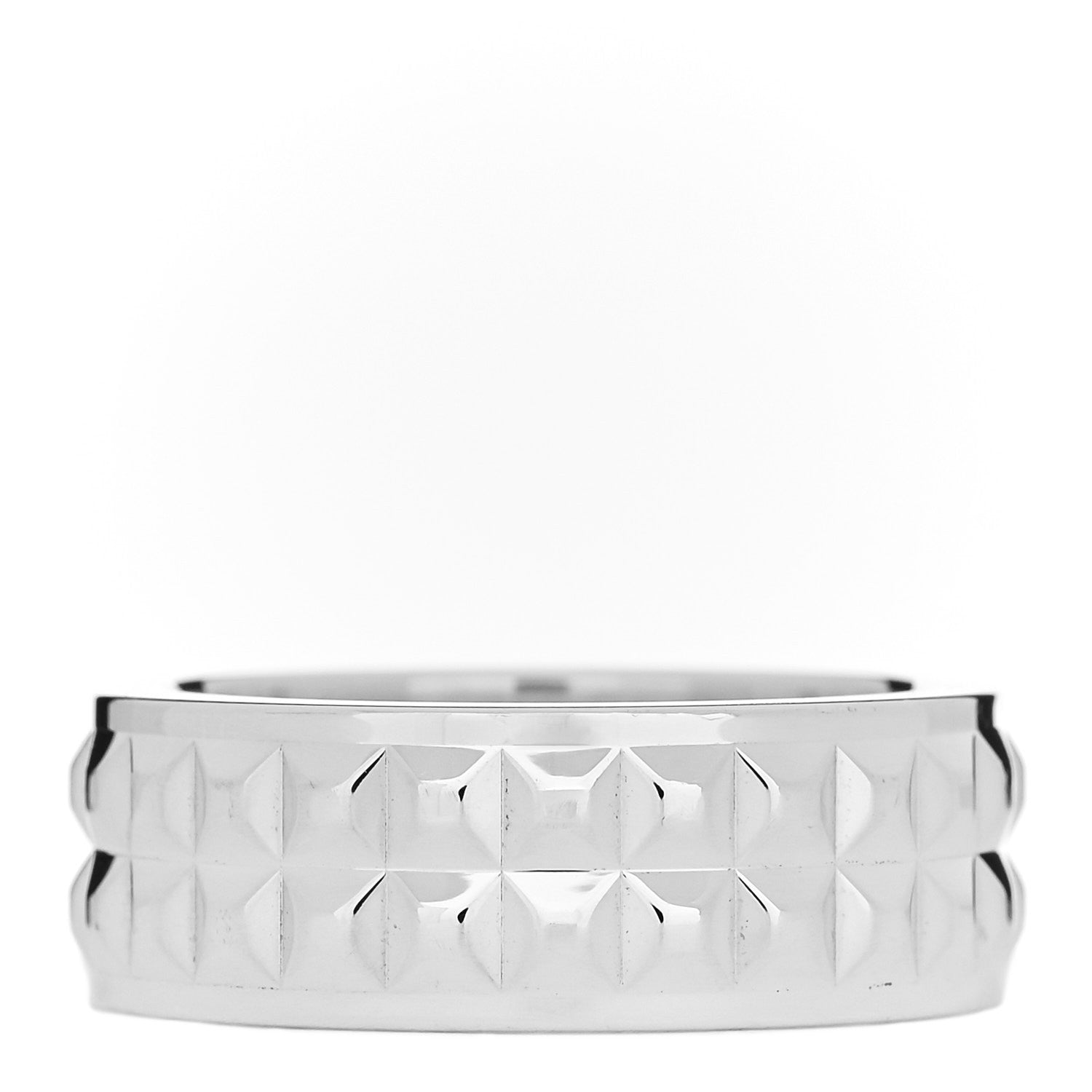 Tiffany Sterling Silver Two Row Diamond Point Band Ring 59 8.75 3 of 4