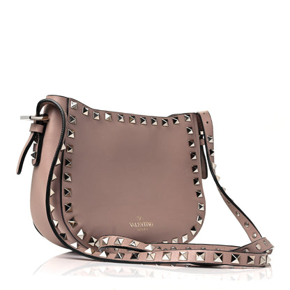 Valentino Garavani Vitello Rockstud Flip-Lock Satchel Poudre 2 of 7