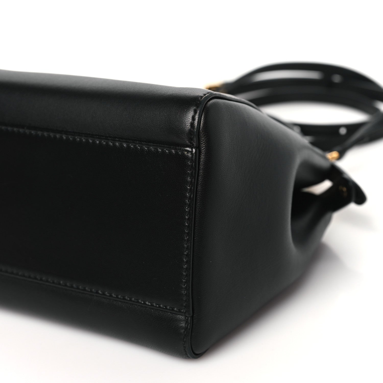 Fendi Nappa Mini Peekaboo Iconic Satchel Black 1544065 – FASHIONPHILE
