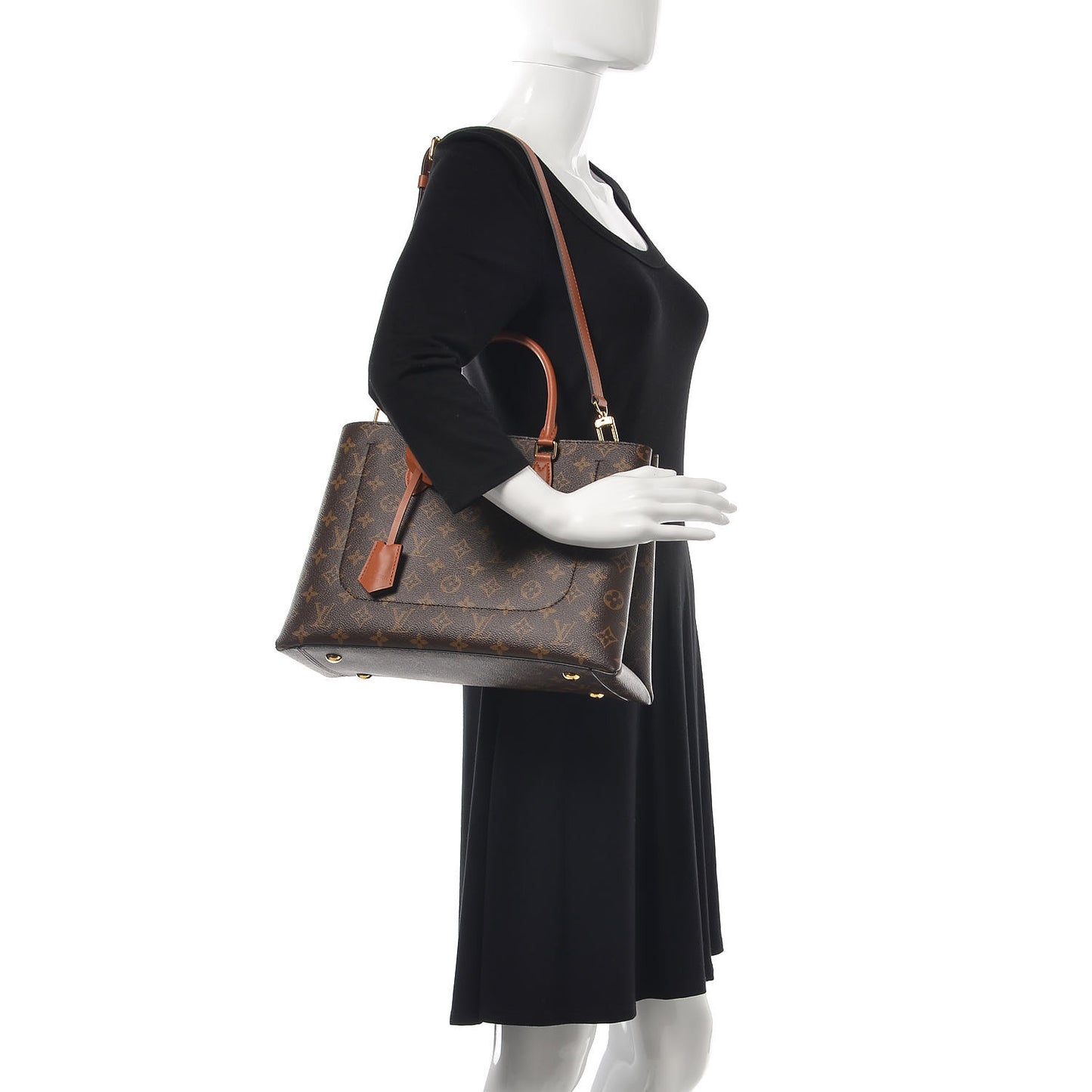 Monogram Flower Tote Caramel