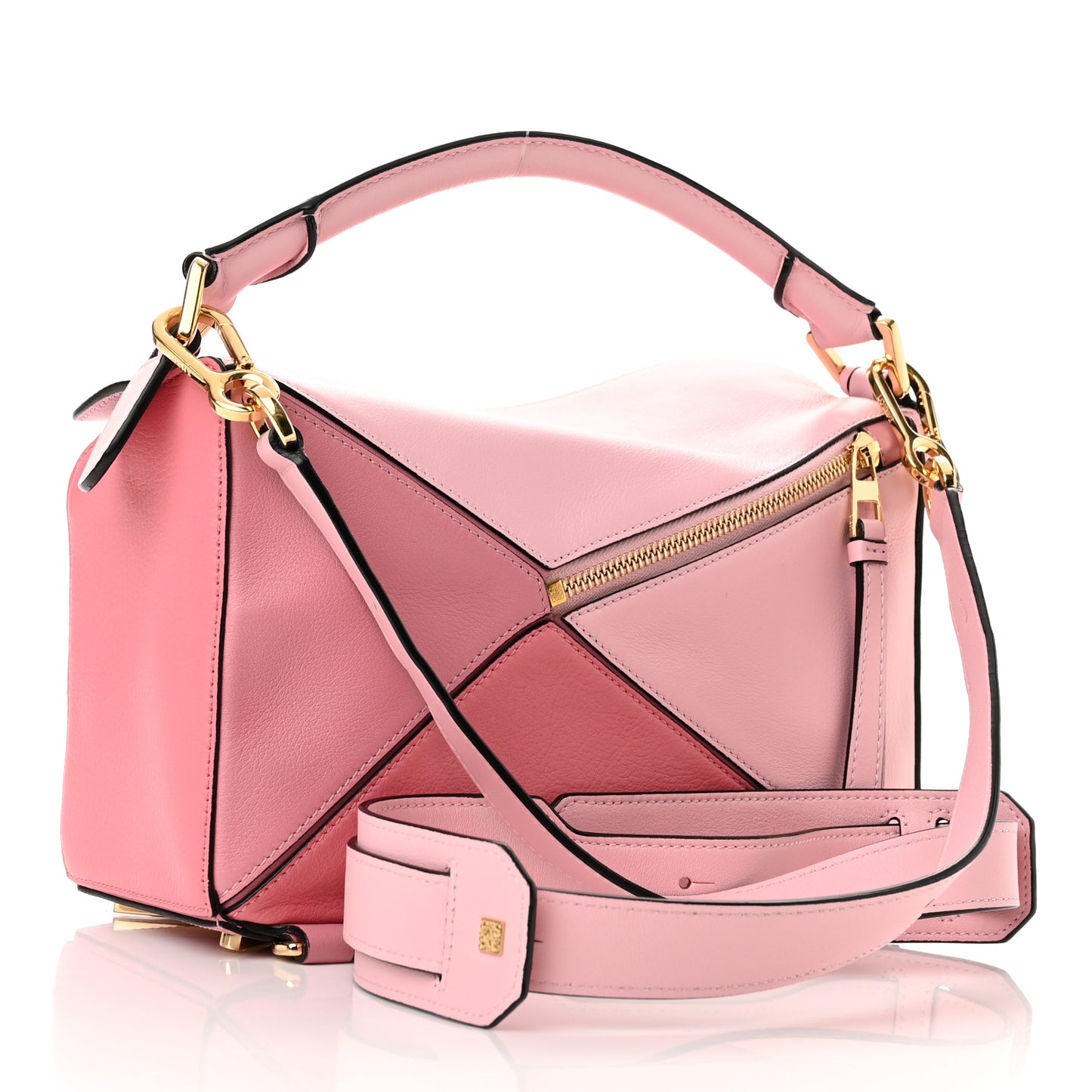 Calfskin Small Puzzle Bag Rosa