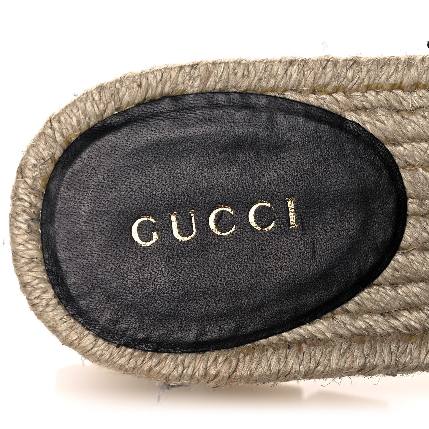 Nappa Matelasse GG Marmont Platform Espadrille Slippers 36 Black