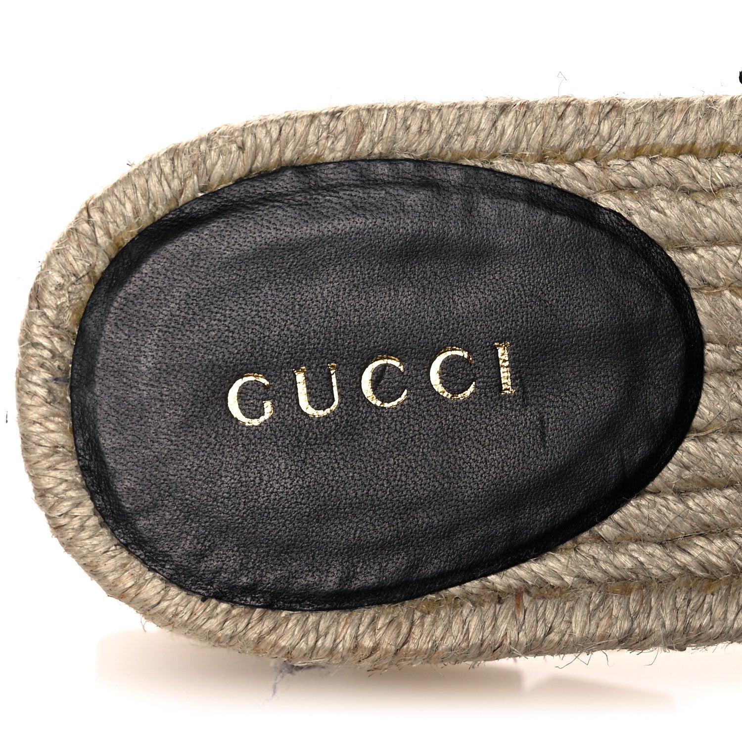 Gucci Nappa Matelasse GG Marmont Platform Espadrille Slippers 36 Black 7 of 9