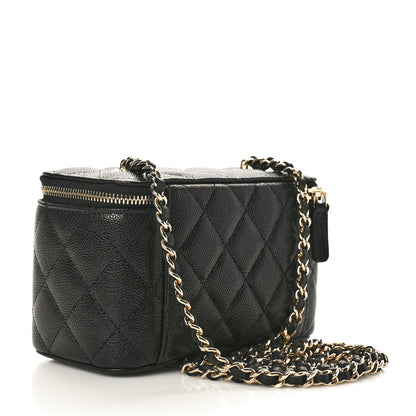 Chanel Caviar Quilted Small Vanity Case With Chain Black 3 of 11