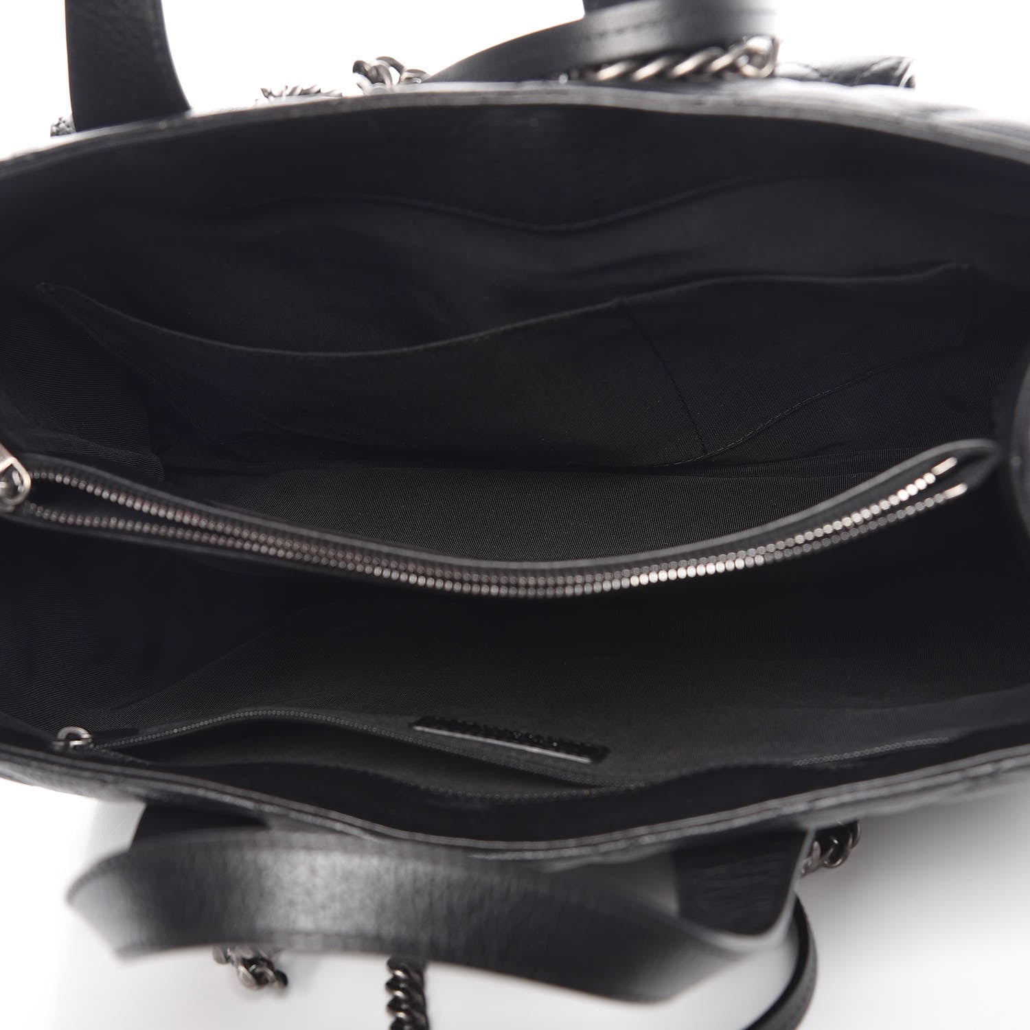 Chanel Metallic Grained Calfskin Quilted Large Casual Pocket Tote Black 5 of 12