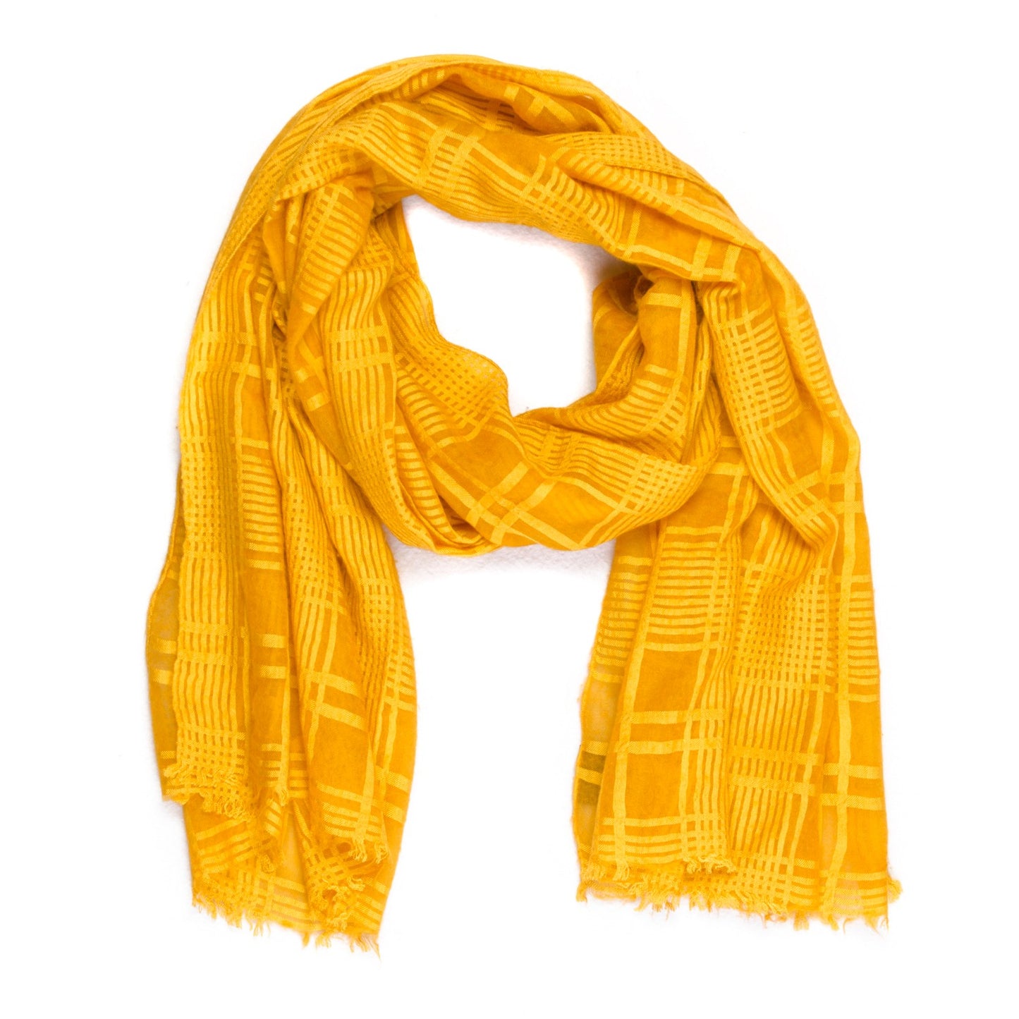 Cashmere Silk Check Stole
