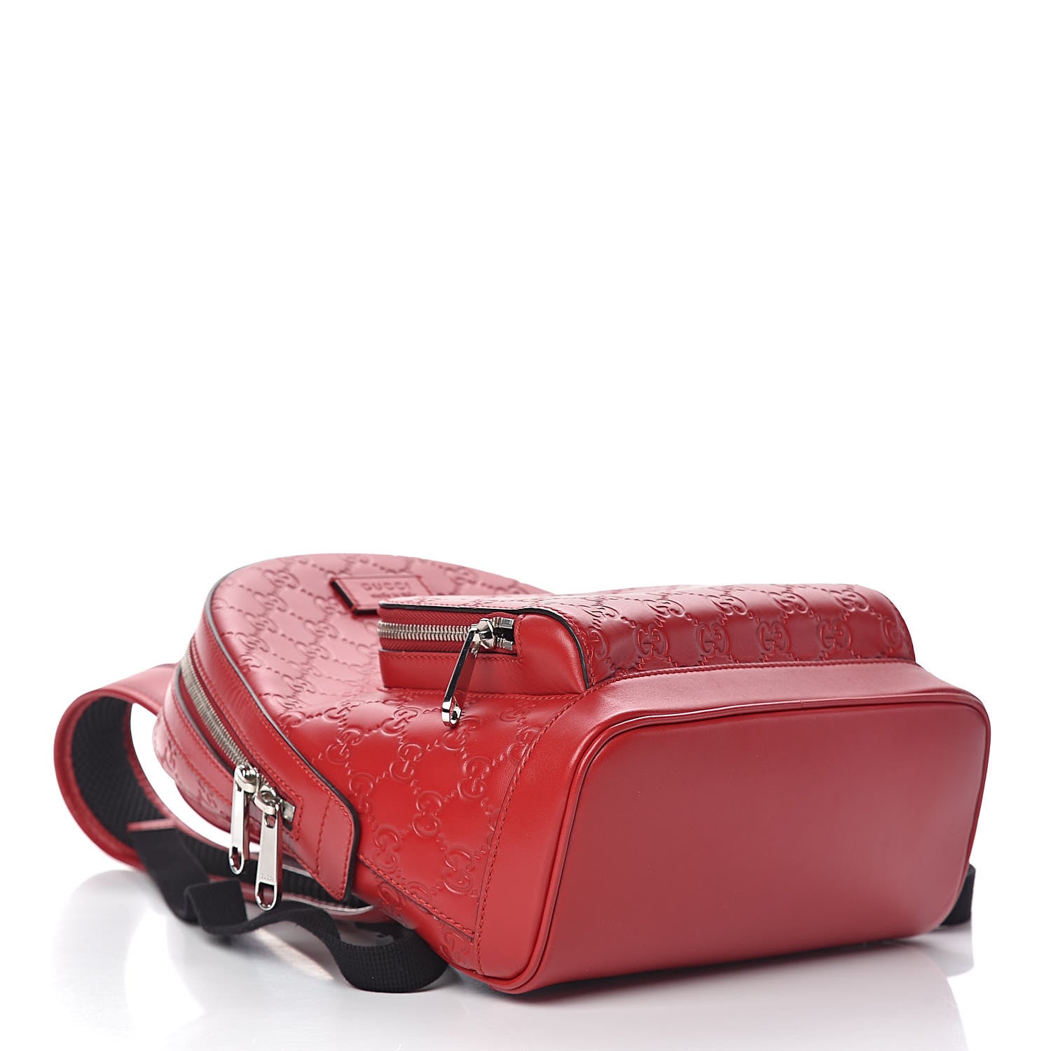 Gucci Guccissima Signature Small Day Backpack Hibiscus Red 4 of 15