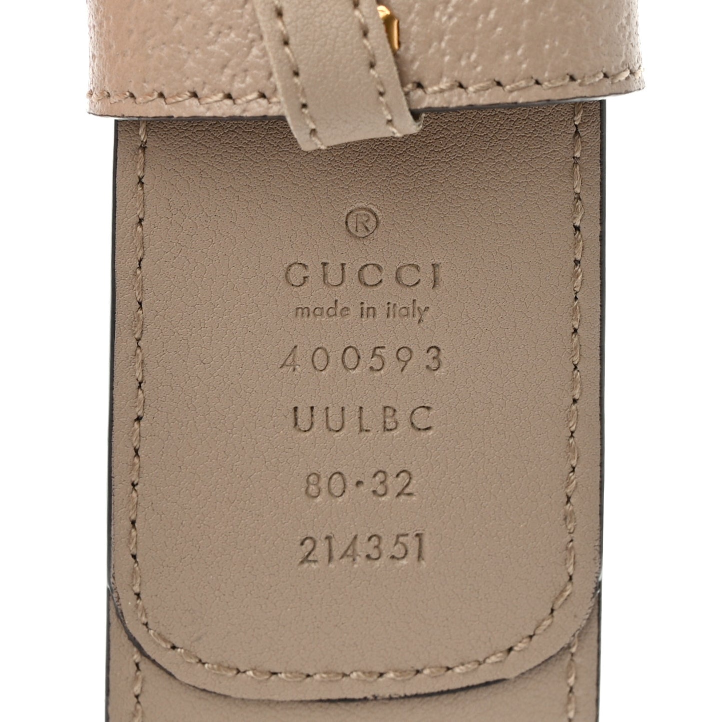 Calfskin Double G 40mm Belt 80 32 Mystic White