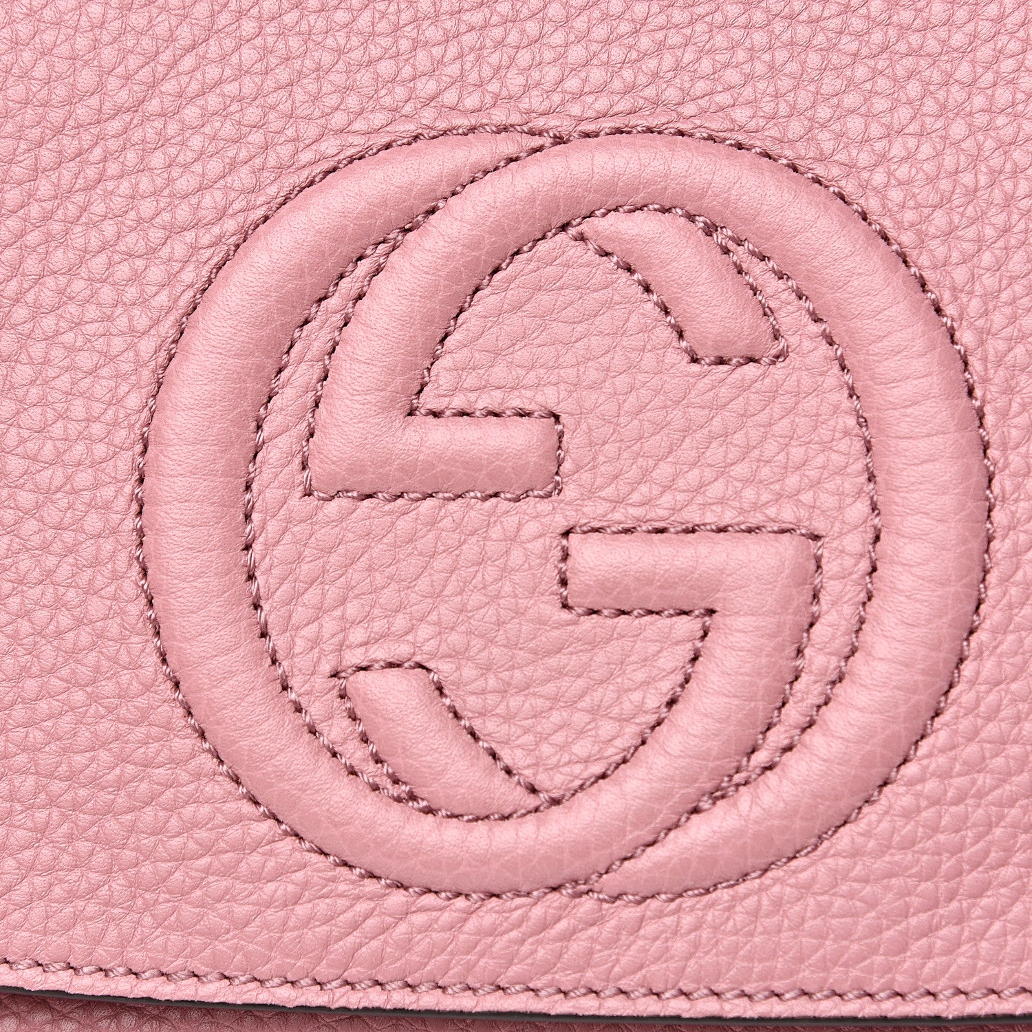 Gucci Pebbled Calfskin Medium Soho Flap Crossbody Pink 10 of 10