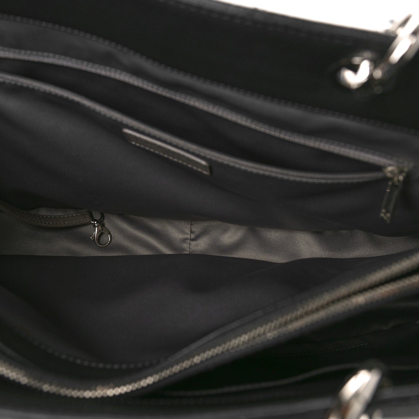 Caviar Quilted XL Grand Shopping Tote GST Dark Grey