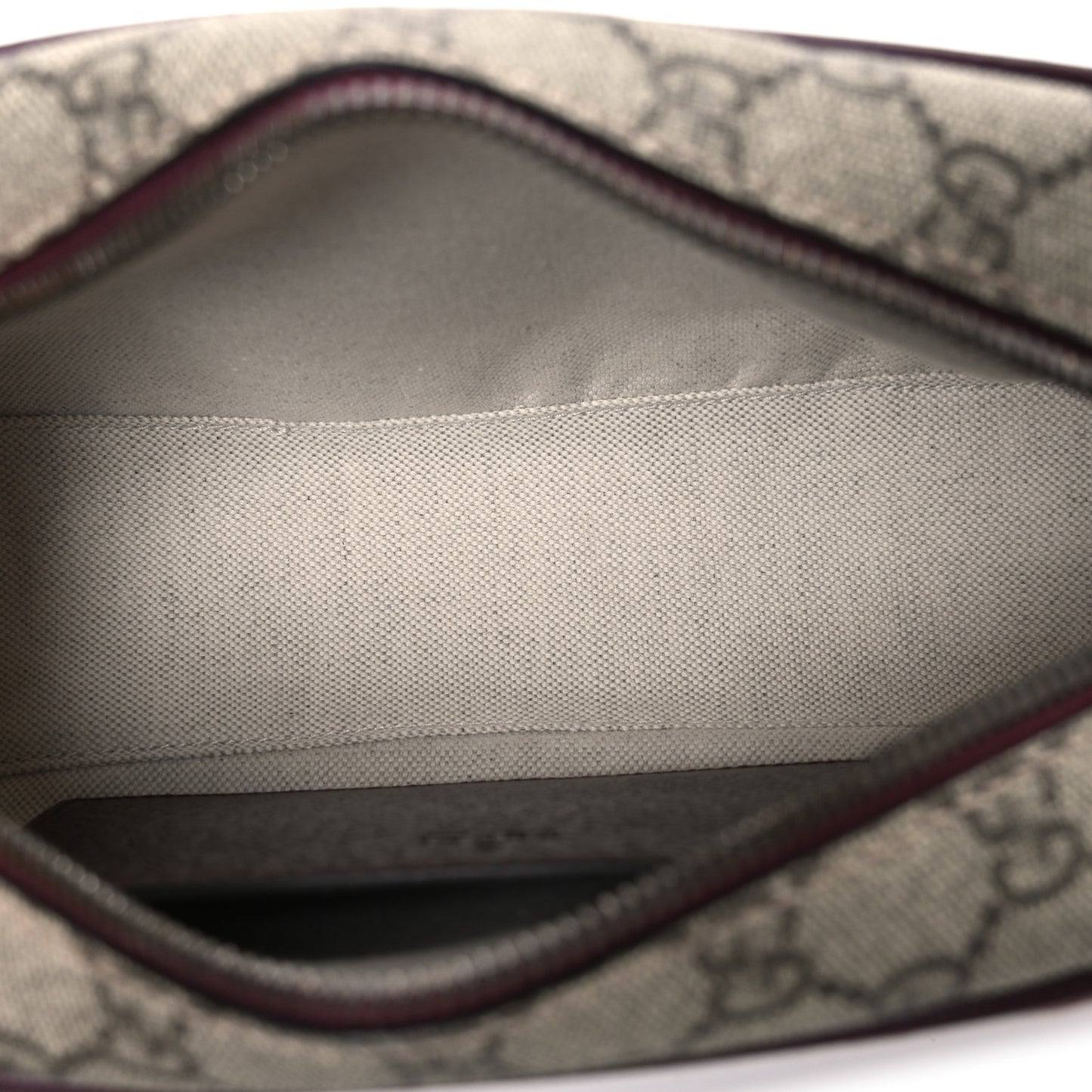 Monogram GG Mignon Textured Dollar Calfskin GG Supreme Monogram Quilted Small Crossbody Bag  Burgundy Beige Ebony