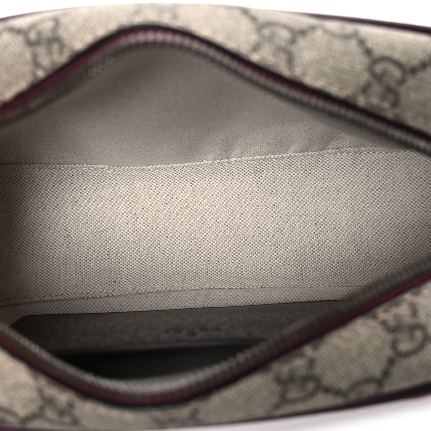 Gucci Monogram GG Mignon Textured Dollar Calfskin GG Supreme Monogram Quilted Small Crossbody Bag  Burgundy Beige Ebony 5 of 10