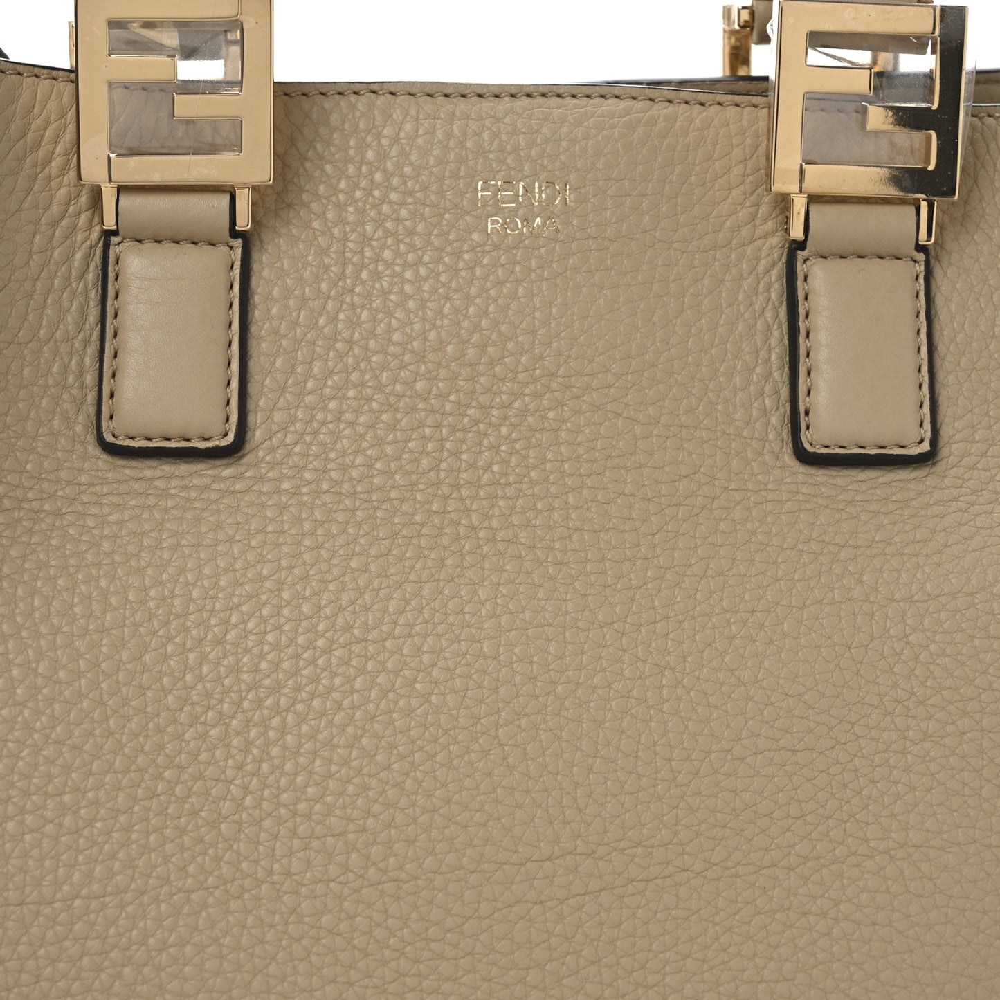 Cuoio Romano Selleria Medium FF Tote Miele Scuro