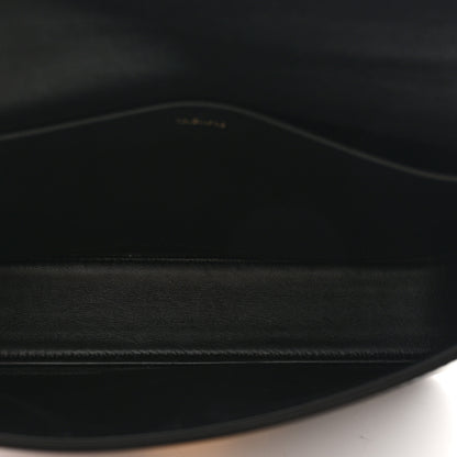 Celine Shiny Calfskin Triomphe Chain Shoulder Bag Black 5 of 9