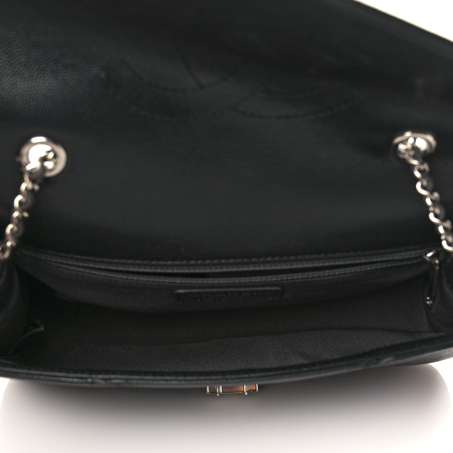 Chanel Caviar Macro Chevron Single Flap Black 5 of 9