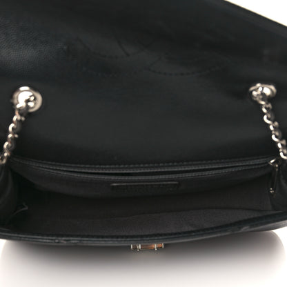Chanel Caviar Macro Chevron Single Flap Black 5 of 9