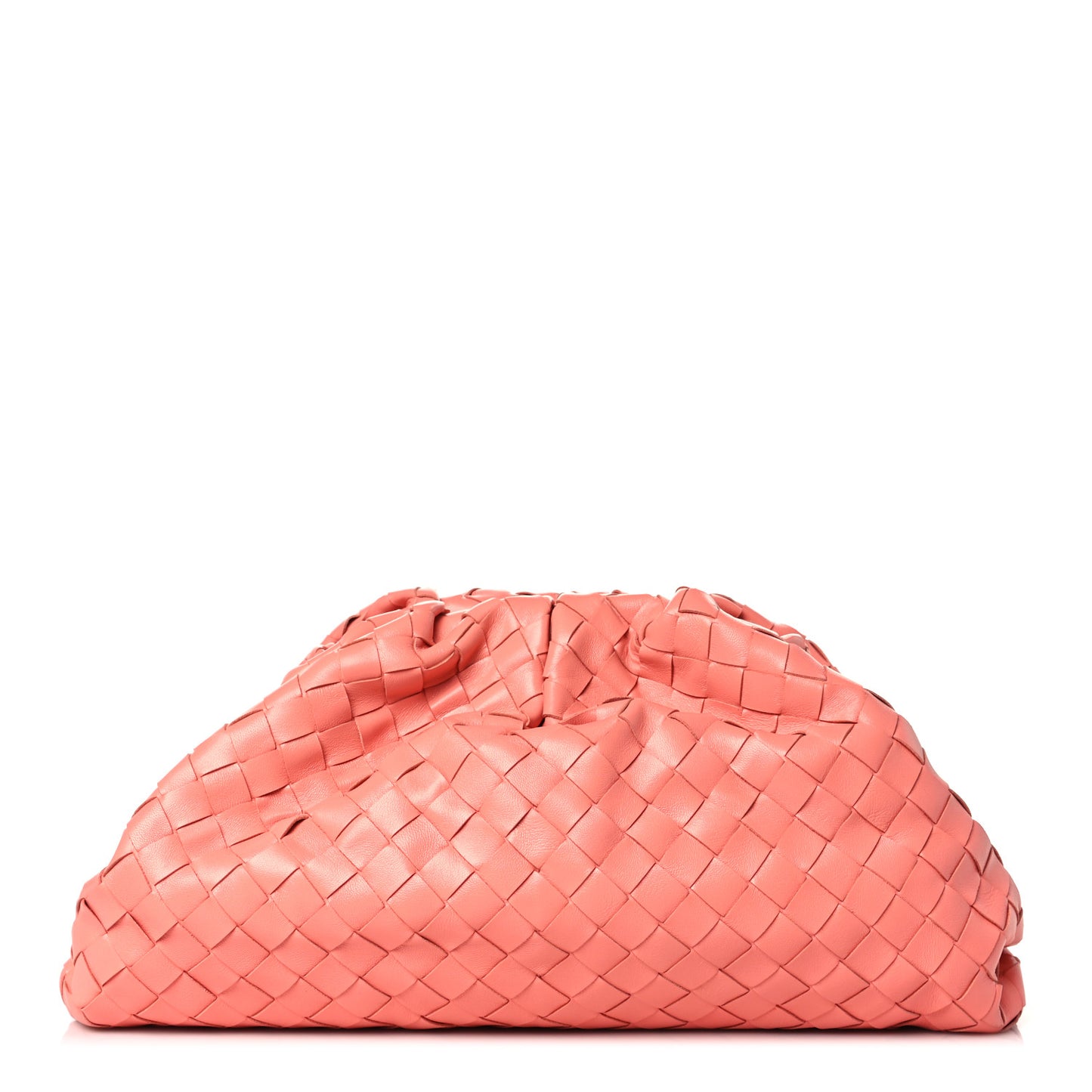 Nappa Maxi Intrecciato The Pouch Oversized Clutch Peach