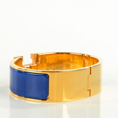 Hermes Enamel Wide Clic Clac H Bracelet GM Royal Bleu 3 of 7