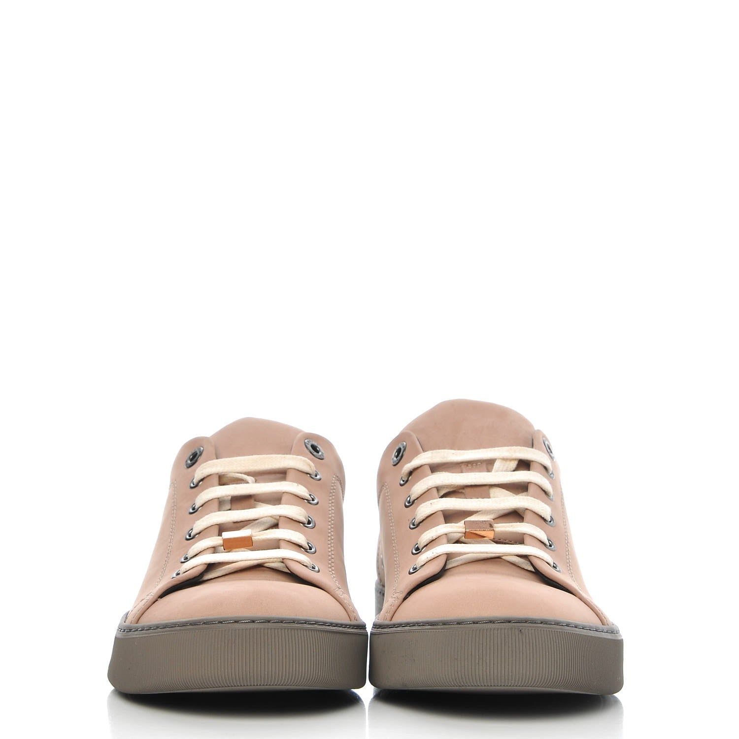 Lanvin Mens Nubuck Contrast Sole Sneakers 7 Pale Pink 2 of 10