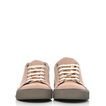 Lanvin Mens Nubuck Contrast Sole Sneakers 7 Pale Pink 2 of 10