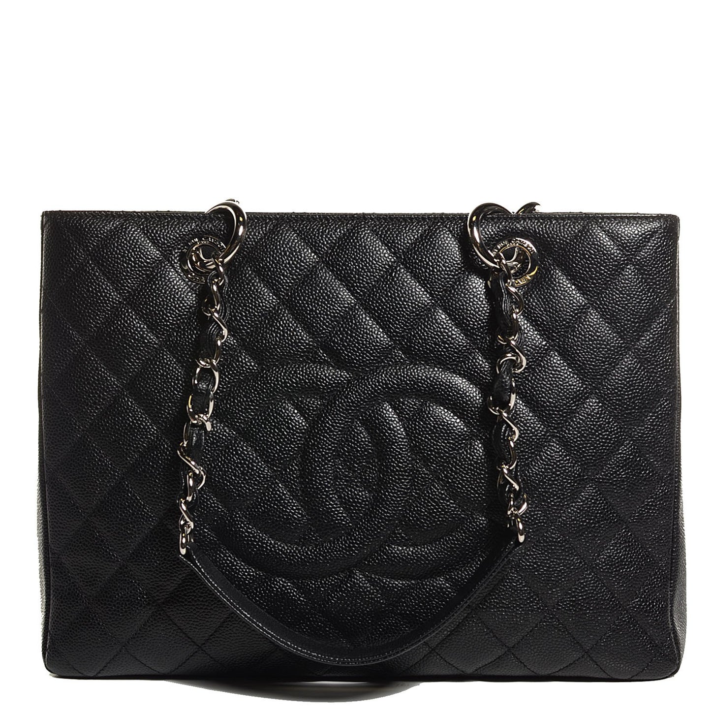 Caviar Quilted Grand Shopping Tote GST Black