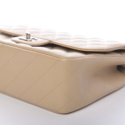 Chanel Caviar Quilted Jumbo Double Flap Beige Clair 9 of 10