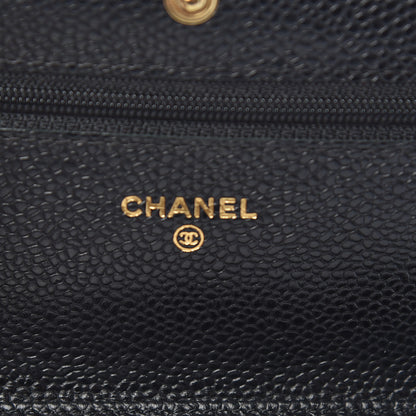 Chanel Caviar Quilted Wallet On Chain WOC Black 8 of 12