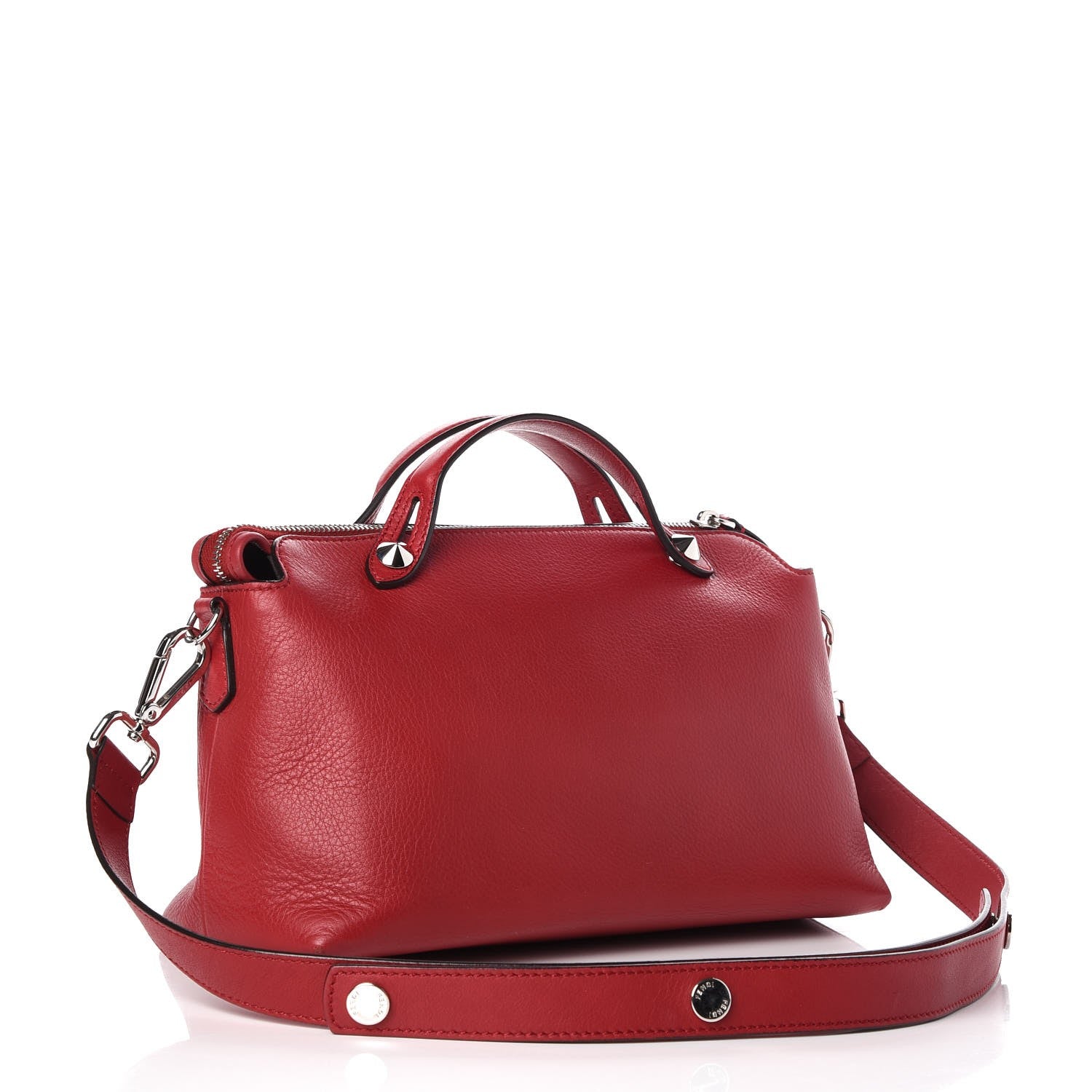 Fendi Vitello Dolce Marmol Medium By The Way Boston Bag Ciliegia 3 of 10