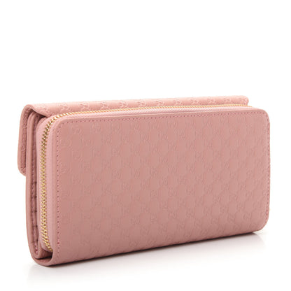 Gucci Soft Microguccissima Continental Zip Wallet Soft Pink 3 of 9