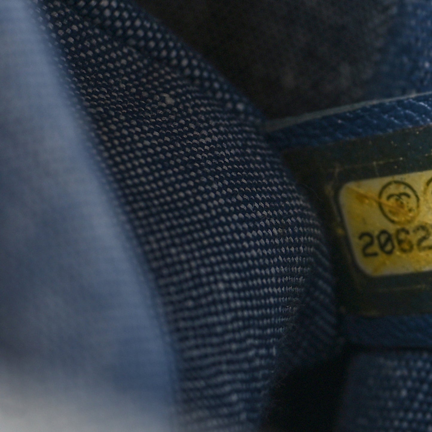 Denim Quilted Medium Graphic Flap Light Blue