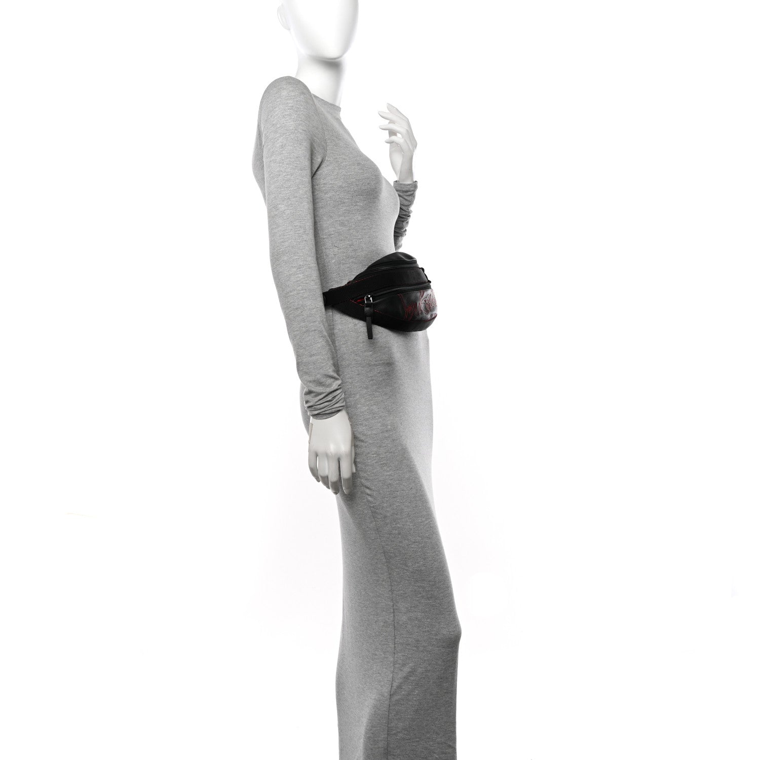 Christian Louboutin Calfskin Paris NYC Belt Bag Black 2 of 11