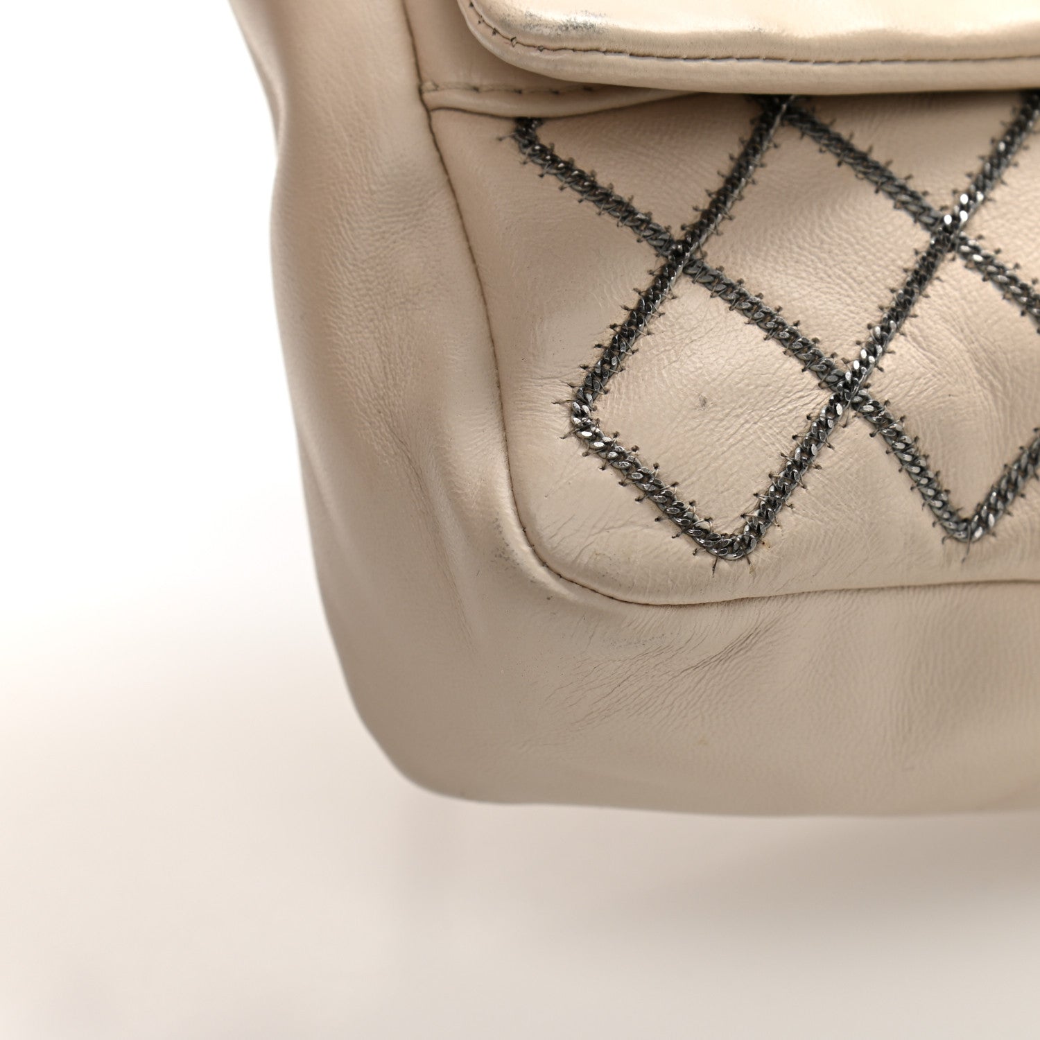 Chanel Lambskin Chain Single Flap Beige 7 of 21