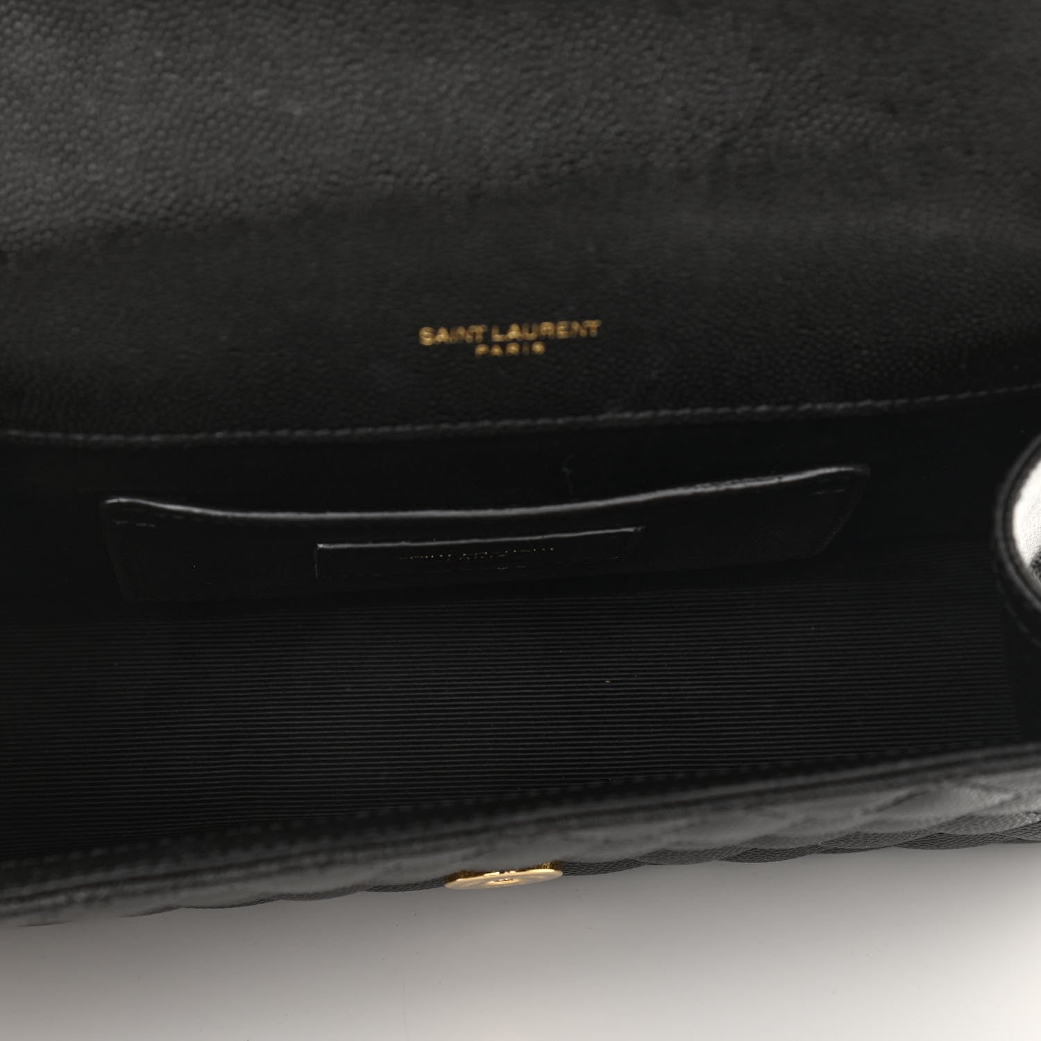 Saint Laurent Grain De Poudre Textured Mixed Matelasse Triquilt Small Monogram Satchel Black 5 of 10