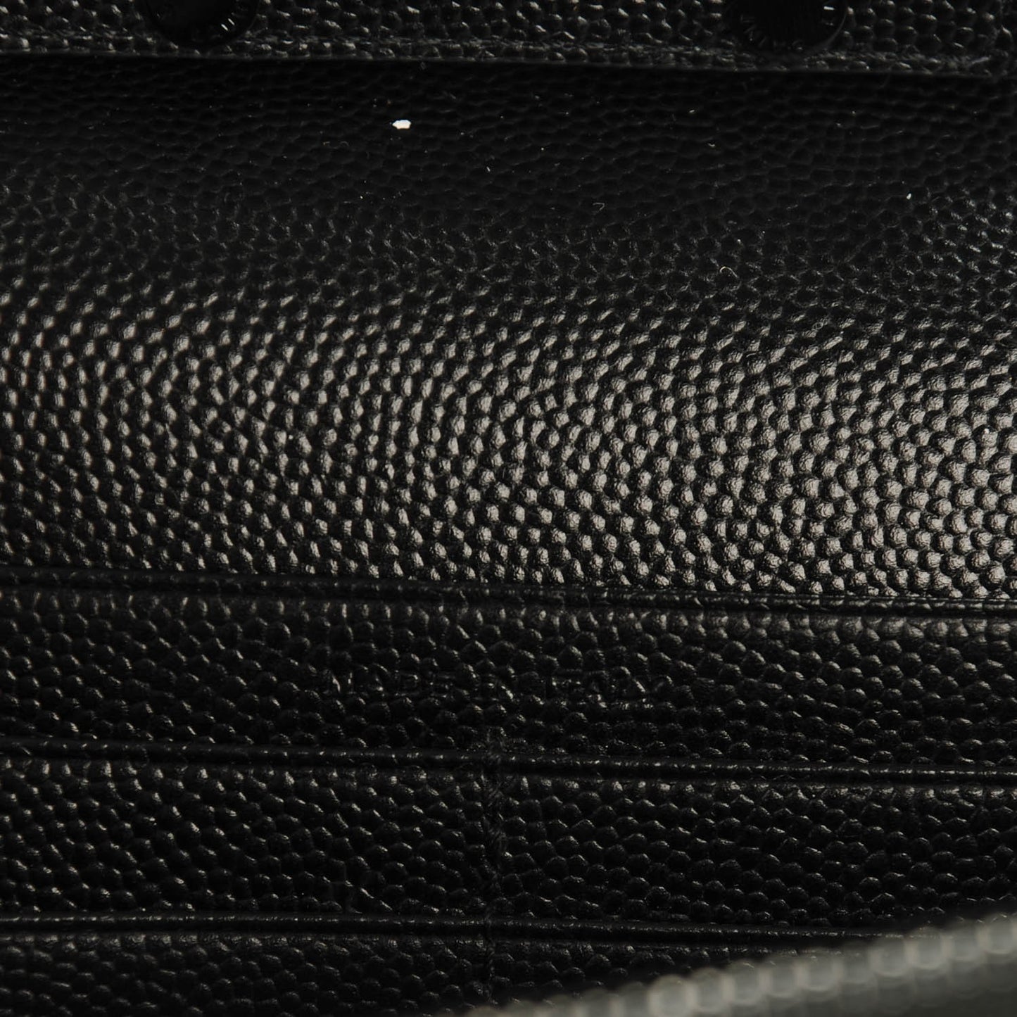 Grain De Poudre Matelasse Chevron Medium Monogram Chain Wallet Black