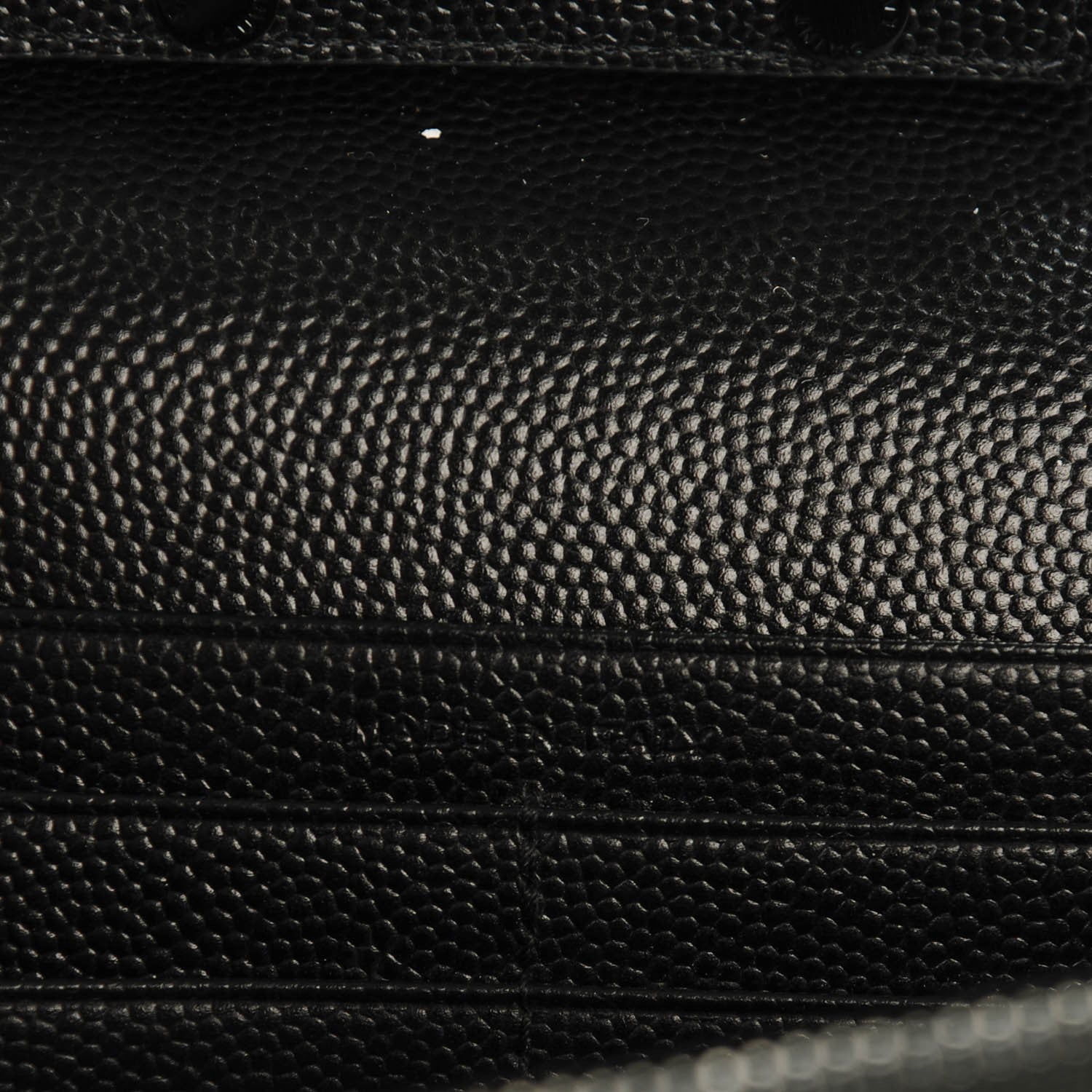 Saint Laurent Grain De Poudre Matelasse Chevron Medium Monogram Chain Wallet Black 7 of 7