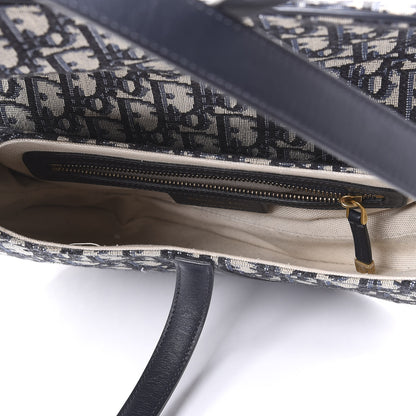 Christian Dior Oblique Saddle Bag Blue 4 of 10