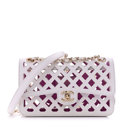 Chanel Lambskin Small Sea Through Flap White Multicolor 1 of 10
