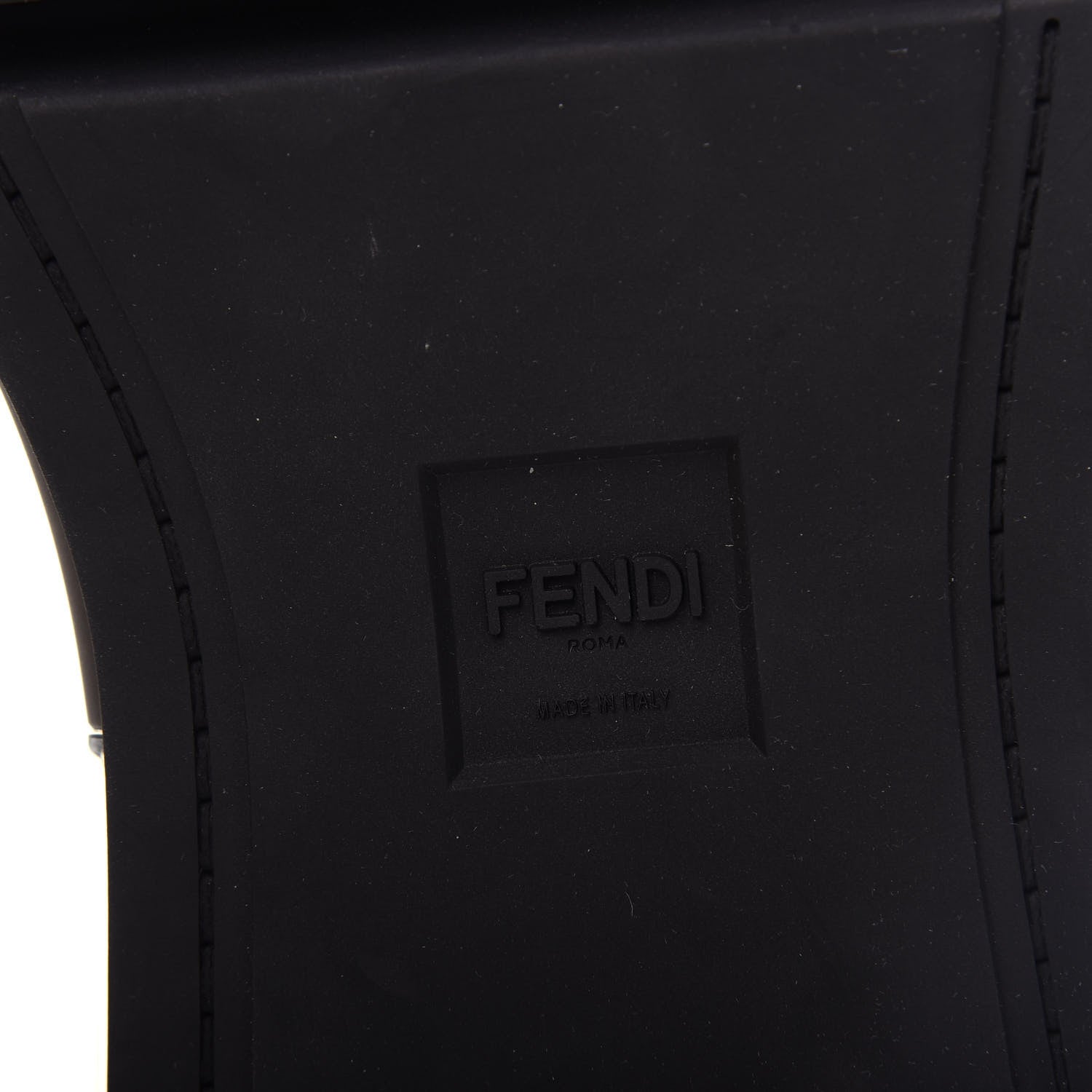 Fendi Jersey Vitello Bi-Color Mens Low Top Sneakers 10 Black Fumo 9 of 11