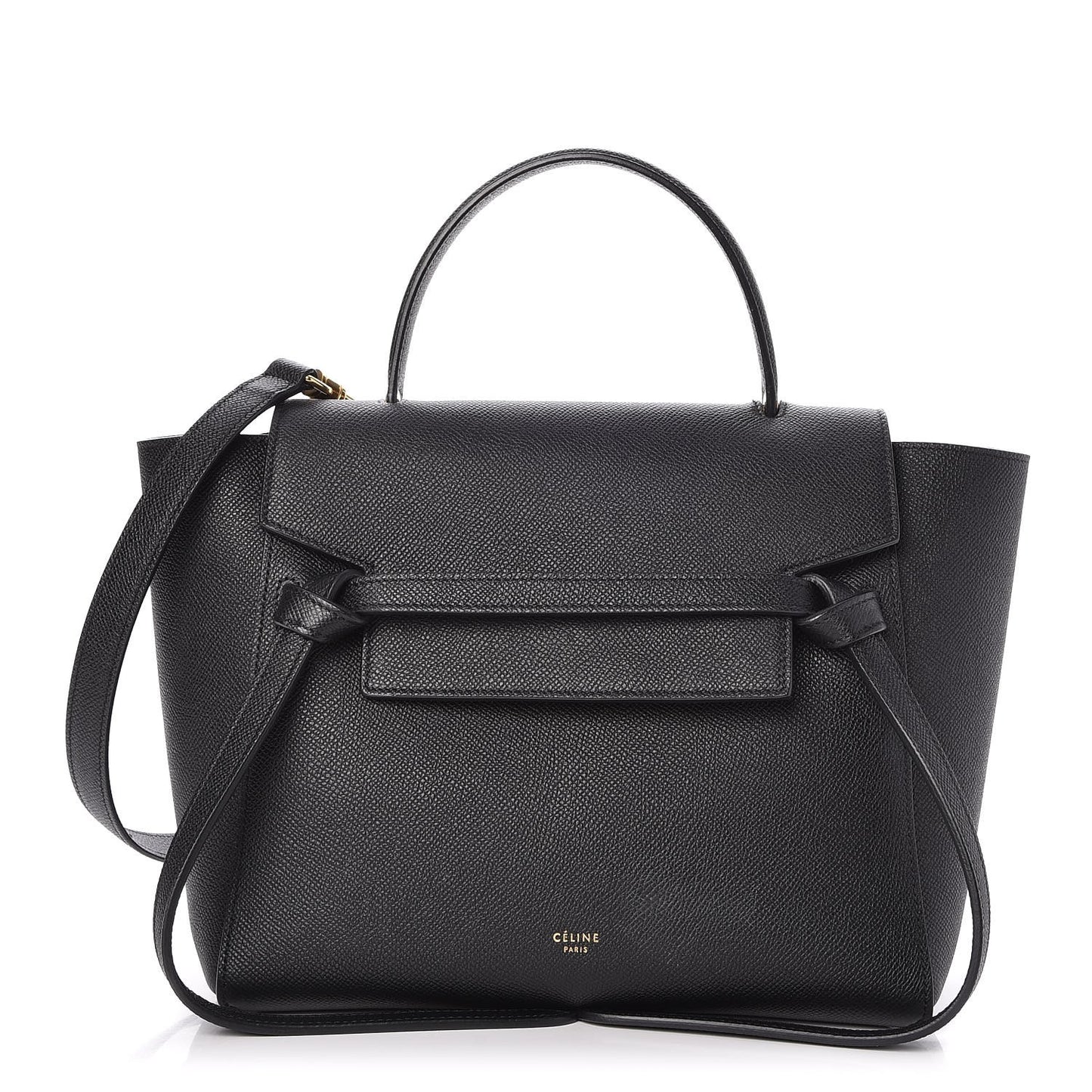 Grained Calfskin Micro Belt Bag Black