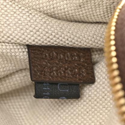 Gucci Monogram Jumbo GG Textured Dollar Calfskin Web Belt Bag Camel Ebony New Acero 7 of 15
