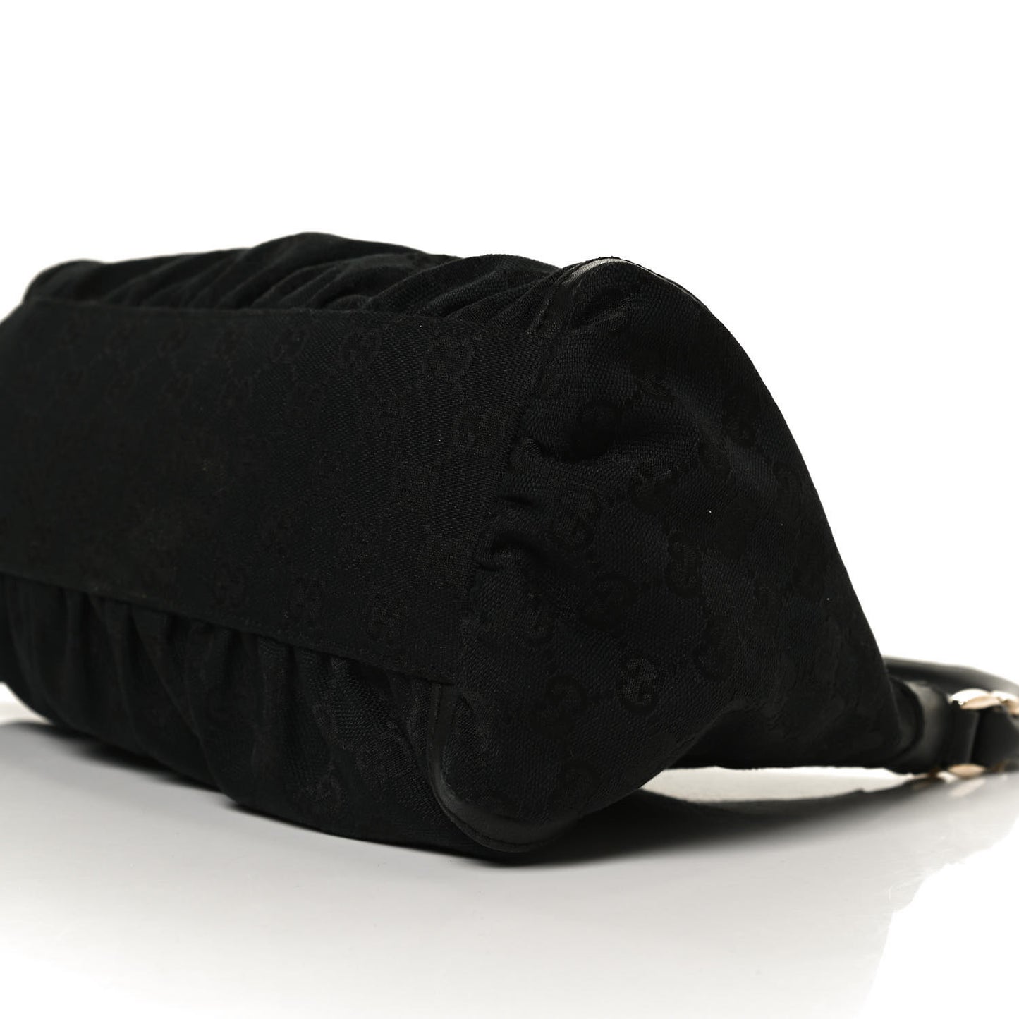 Monogram Medium D Gold Ring Hobo Black