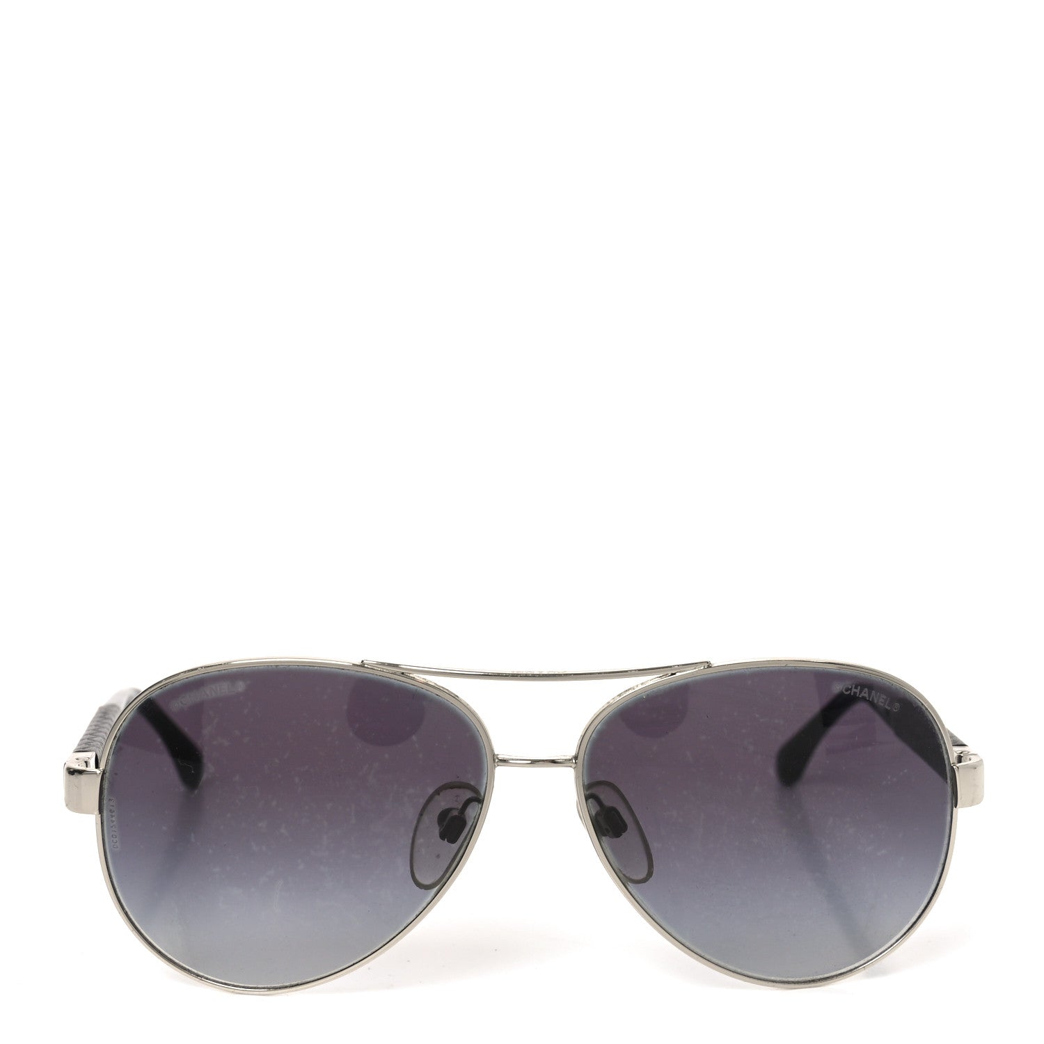 Chanel Lambskin Quilted CC 4195-Q Sunglasses Silver 2 of 7