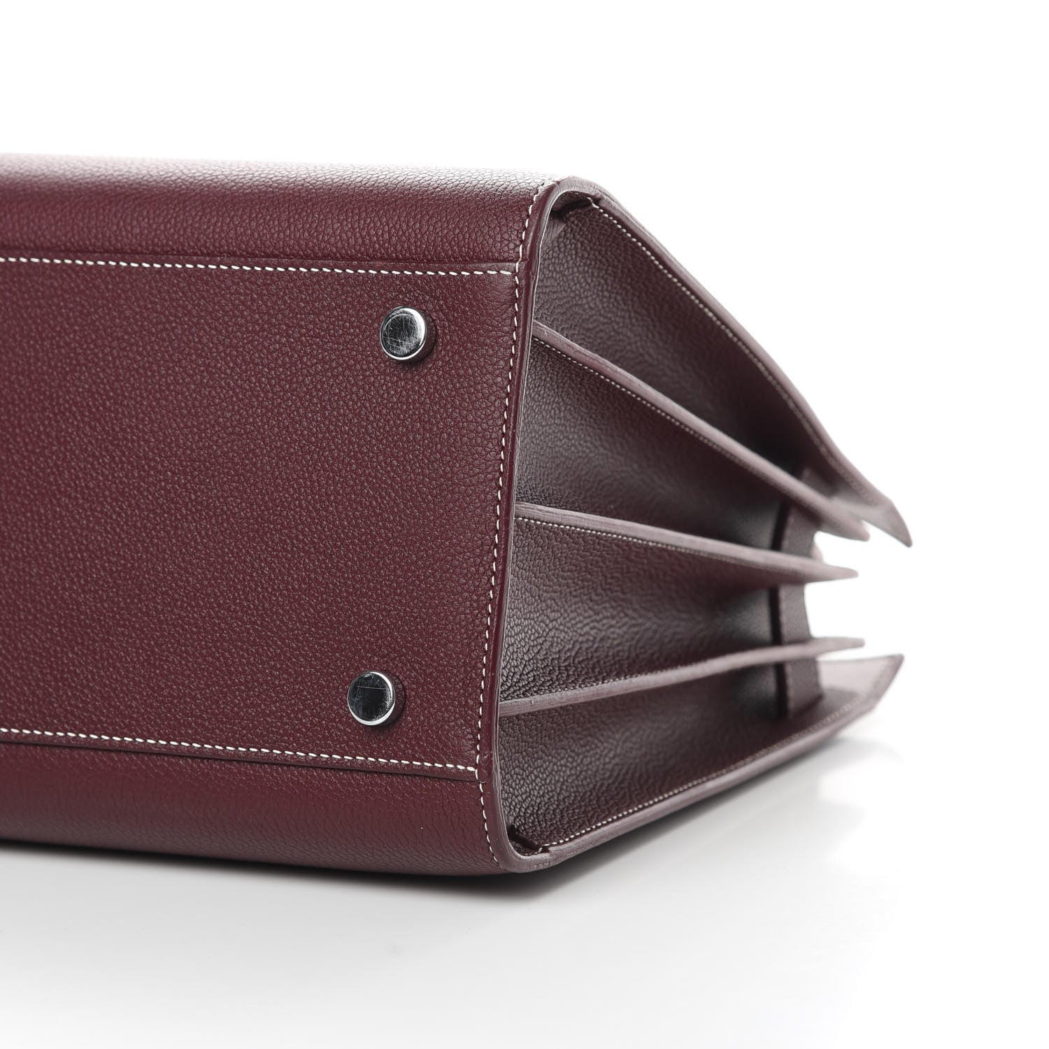Saint Laurent Grained Calfskin Topstitch Small Classic Sac De Jour Rouge Legion 10 of 12