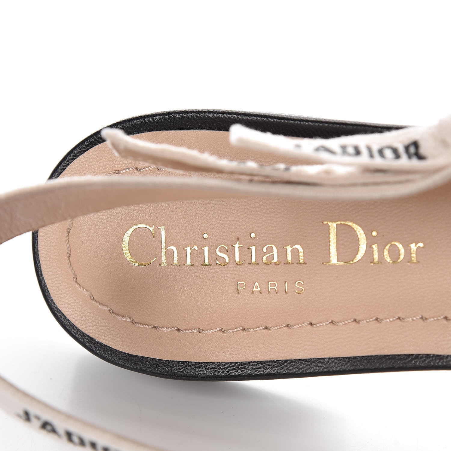 Christian Dior Lambskin Ribbon J'Adior Slingback Ballet Flats 39 Black 7 of 9