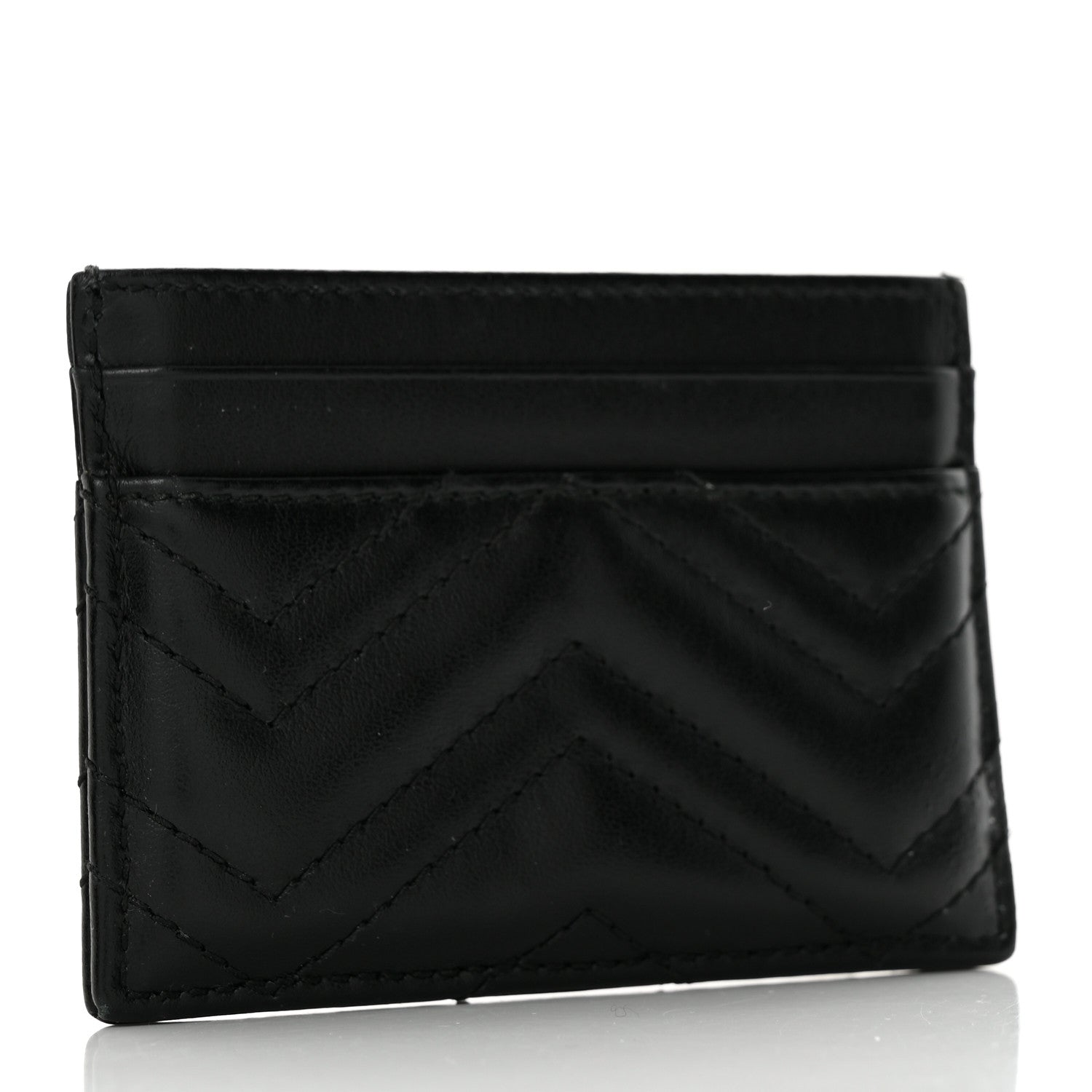 Gucci Calfskin Matelasse GG Marmont Card Holder Black 3 of 6